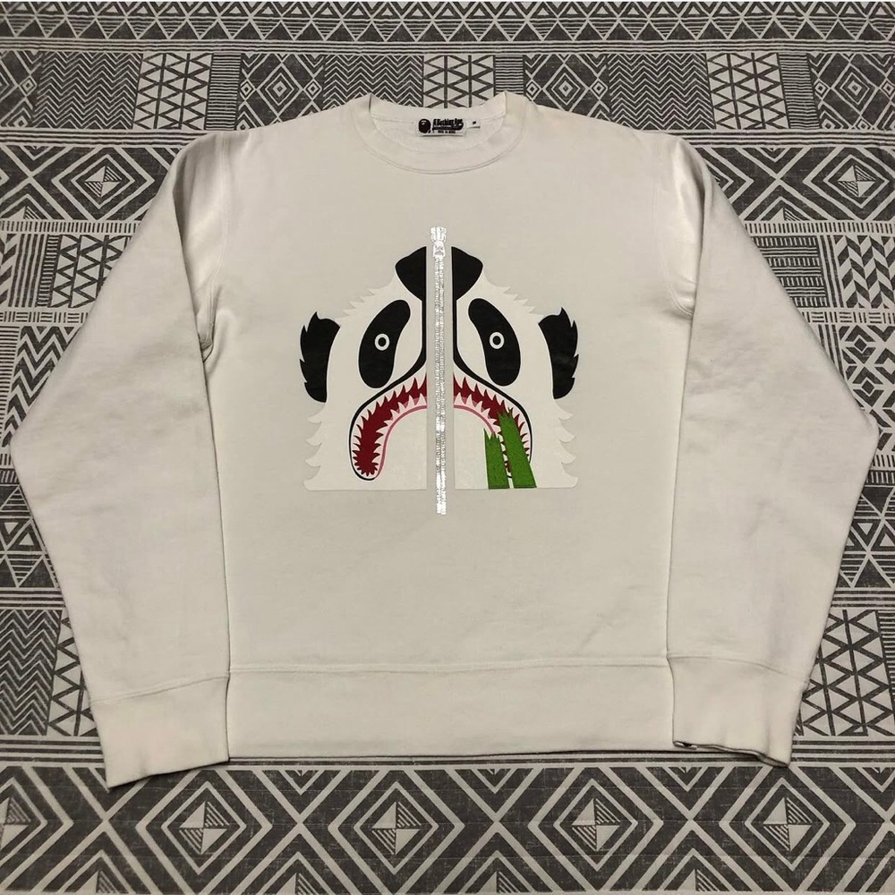 A Bathing Ape Bape Panda Crewneck Size Medium